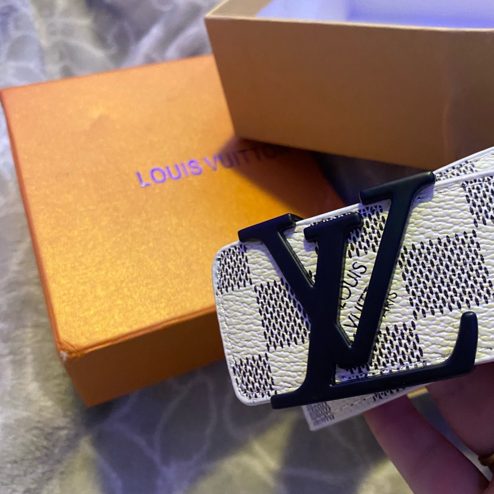 Louis Vuitton Monogram Black and White Women's Belt